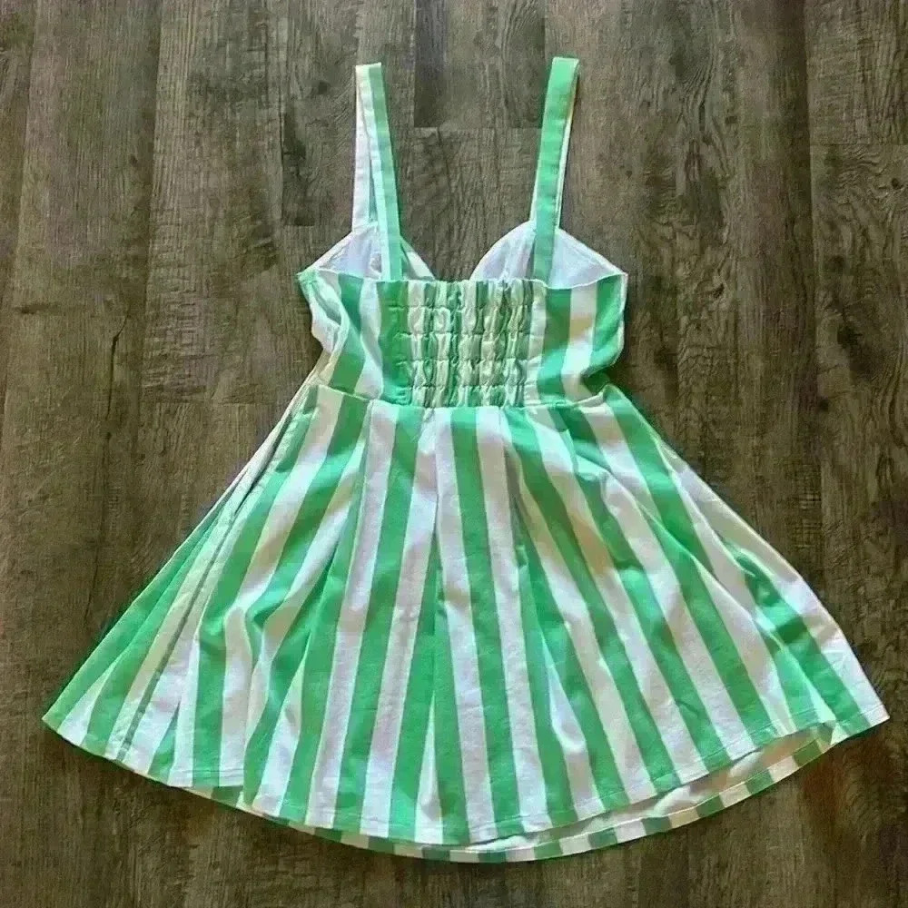 MSKollection Women’s M Retro Striped Dress Versatile Strap Summer Pin Up Playful - Picture 5 of 13